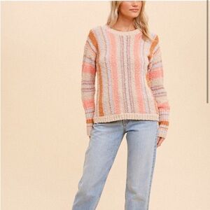 NWT Hem and Thread Striped Multicolor Sweater